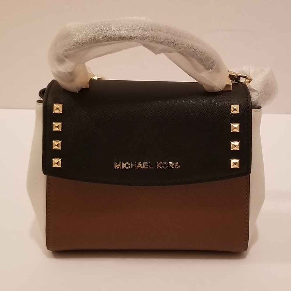 MICHAEL KORS KARLA MINI LEATHER CROSSBODY BAG